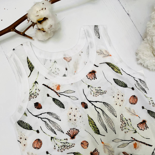 Комплект белья для девочки, 2 предмета (майка, трусы) Bebika, натуральный хлопок (16/20-2)